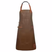 KARLOWSKY | Leather Bib Apron – Toffee - 100% Cowhide - Adjustable Neck - Barista & Chef