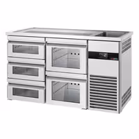 Pivski šank PREMIUM - 1550x700 mm - 5 Staklene ladice