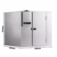 Inox zamrzivačka komora - 1800x1800 mm - 4,30 m³ - uklj. zamrzivački agregat - -20/-10 °C