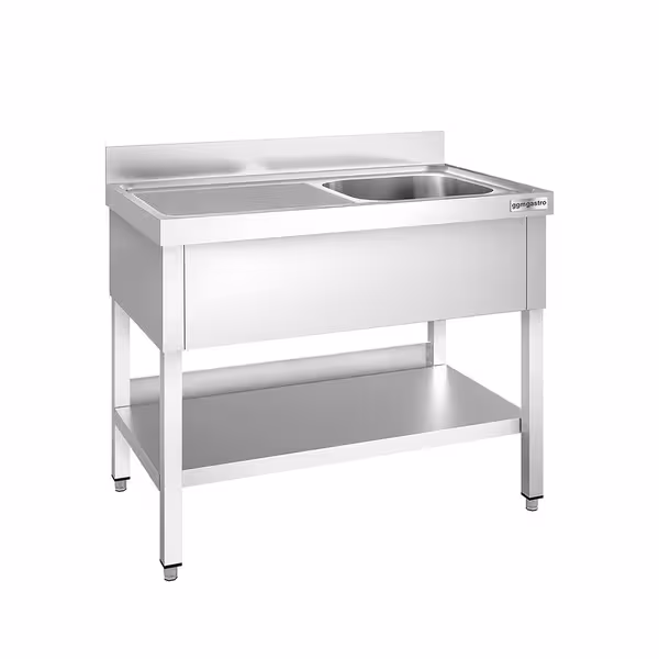 Sudoper PREMIUM - 1200x700 mm - s donjom policom - s 1 koritom - korito desno