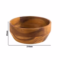 (6 adet) Kase - ACACIA - Akazienholz - 1,8L - Kahverengi