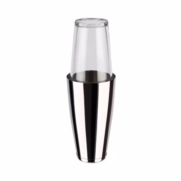 (6 adet) Boston Shaker - 2 parçalı set - Paslanmaz çelik, Cam - 700ml