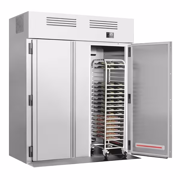 Szafa chłodnicza ze stali nierdzewnej PREMIUM - GN 2/1 - 2700L - 1820x1060mm - 2 drzwi - na wózek (roll-in) GN 2/1; LED; HACCP