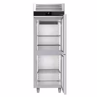 Szafa chłodnicza PREMIUM – stal nierdzewna – GN 2/1 – 700 L – z 2 półdrzwiami szklanymi