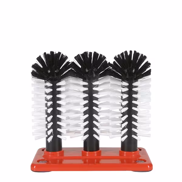 (2 adet) FUCHS | DELFIN® Cam bulaşık fırçası - 3x180mm - plastik taban plakalı - 1-2-3