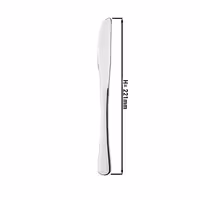 (12 pcs) Table knife - Mila - 18/10 stainless steel - 221mm - Mirror