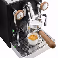 Commercial Espresso Machine "Mini"  - 1 Group – 1.2 kW – with Steam Wand & Hot Water – Black