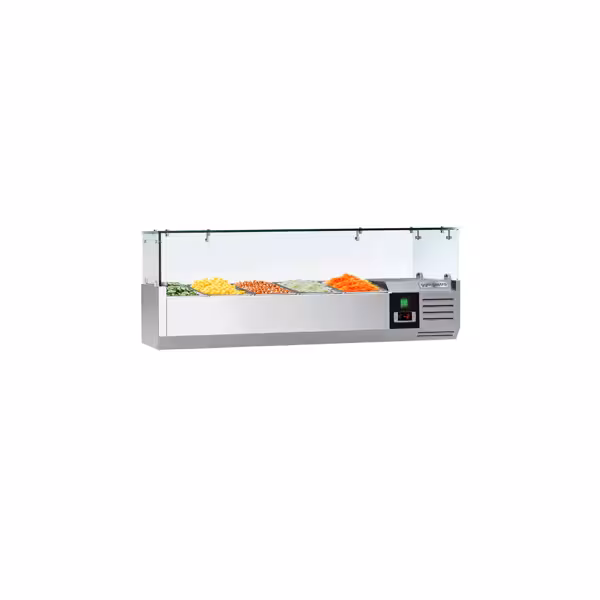 Nadstawka chłodnicza do na dodatki PREMIUM - 1200x335mm - 5x GN 1/4