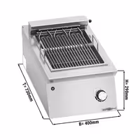 Električni roštilj - 4 kW - 0,4 x 0,73 m - stolni - linija 700 - inox AISI 304