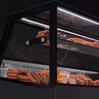 Serve Over Counter - 1330x910mm - double glazing - black front - capacity 169 litres