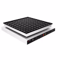Commercial Waffle Maker - Single - Manual - 3kW - Shape: Poffertjes - for 100 pieces - plates with Teflon coating