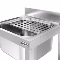 Mop sink - Stainless steel - with drainer grid
