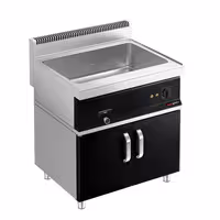 Toplovodna kupka električna - 2,4 kW - 2x GN 1/1 ili 4x GN 1/2 - s odvodnim ventilom - na zatvorenom ormariću s 2 vrata