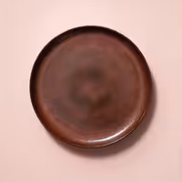 (4 adet) BAMA COPPER - Düz Tabak Yuvarlak Düz - Steinzeug, Ø270mm, Bakır
