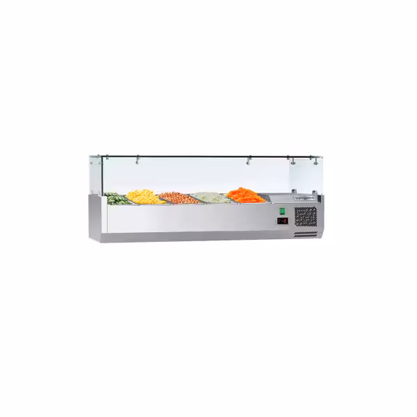 Nadstawka chłodnicza do na dodatki ECO - 1200x335mm - 5x GN 1/4
