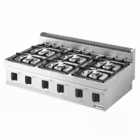 Plinsko kuhalo - Linija 700 - 1200x700x430 mm - 36 kW - 6 plamenika - nadpultni
