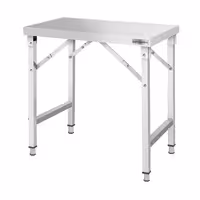 Paslanmaz Çelik Çalışma Tezgahı - Katlanabilir - 1000x700mm