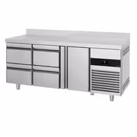 Rashladni pult PREMIUM - 1865x700 mm - Ventilirano hlađenje - s 1 vrata - s 4 ladica - Podignuti rub