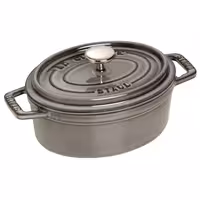 STAUB | Mini Cocotte Oval Enamelled Cast Iron Casserole Dish – 150 mm Oval – Graphite Grey