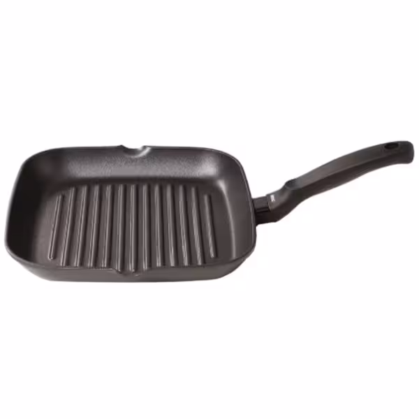 PREMIUM tava za pečenje - Pogodna za indukcijske ploče - 260x260 mm - s fiksnom bakelitnom ručkom