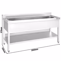 PREMIUM sudoper za pranje posuđa – 2000 x 700 mm – s jednom zdjelom