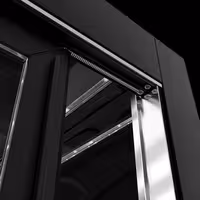 Commercial cake display fridge - 370L - 810mm - Double glazing - square - rear sliding door - Black