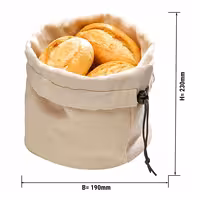 Ekmek Sıcak Tutucu Torba - Isıtma Pedli - 19 x 19 x 23 cm - Bej