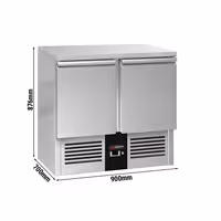Rashladni pult PREMIUM - 903x700 mm - 240 l - Statičko hlađenje - s 2 vrata