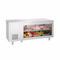 Rashladni pult - 1865x700 mm - 474 l - Ventilirano hlađenje - s ostakljenom frontom - straga 3 vrata