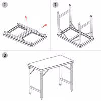 Paslanmaz Çelik Çalışma Tezgahı - Katlanabilir - 1500x700mm - Taban Raflı