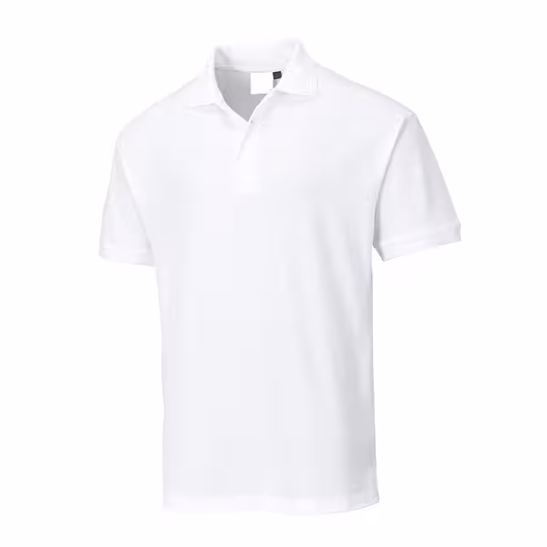 Men’s Cotton Polo Shirt - White - Size: XS