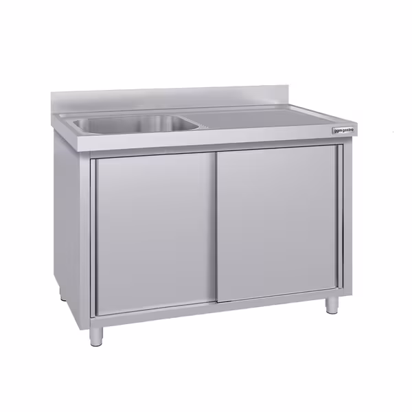 Sudoper s ormarićem ECO - inox - 1400 x 700 mm - s 1 koritom - korito lijevo