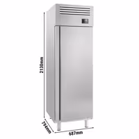 Szafa mroźnicza Premium PLUS – stal nierdzewna – GN 2/1 – 560 L – z 1 drzwiami
