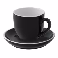 (6 kom) Colors - Šalica za kavu - 140 ml - Crna