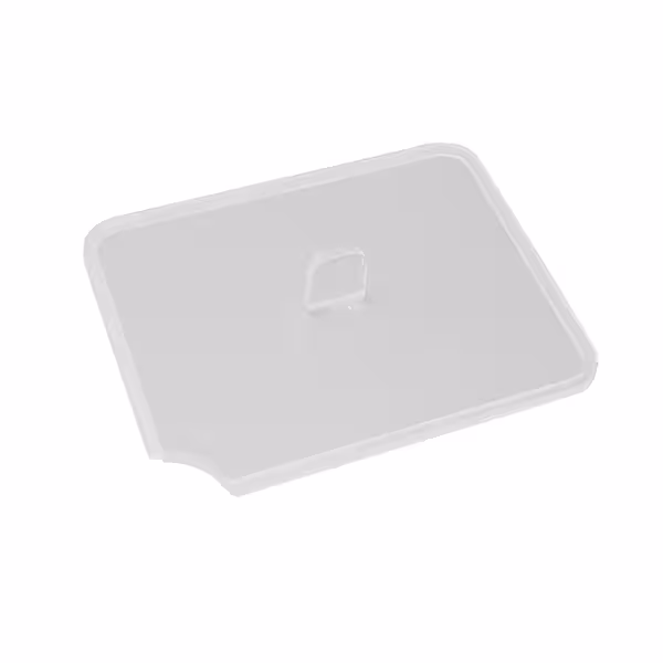 Capac cu decupaj pentru lingură - plastic - 265x200x7 mm - transparent