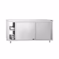 خزانة عمل ستانلس ستيل KOPENHAGEN PREMIUM - 1800x600mm - فتحة تمرير