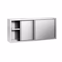 خزانة حائط ستانلس ستيل PREMIUM - 1800x400mm - مع باب انزلاقي - ارتفاع 800 mm