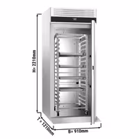 Einfahrkühlschrank Edelstahl PREMIUM - GN 2/1 - GN 1/1 - EN 600x400- 700 Liter - mit 1 Tür