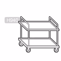 Carrello di servizio - 1200x600mm - con 2 ripiani