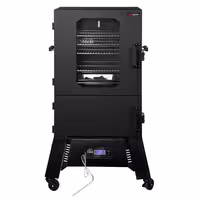 Smoker Oven - Digital - with 4 Racks - 670x739mm - on Wheels - Black