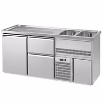 Direct Draw Beer Dispenser / Kegerator PREMIUM – 1-Door – Right 2-Sink – 1950×700 mm – 2 Cooled Drawers