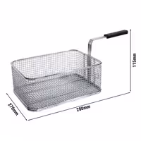 Košara za fritezu - 280x270x115 mm | 15 l - nehrđajući čelik | plastična ergonomska drška - kompatibilno s GFB479T-15 i GFB879T-15+15