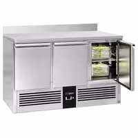 Aukstuma galds PREMIUM - 1368x700 mm - 368 l - ar 3 durvīm - ar apmali