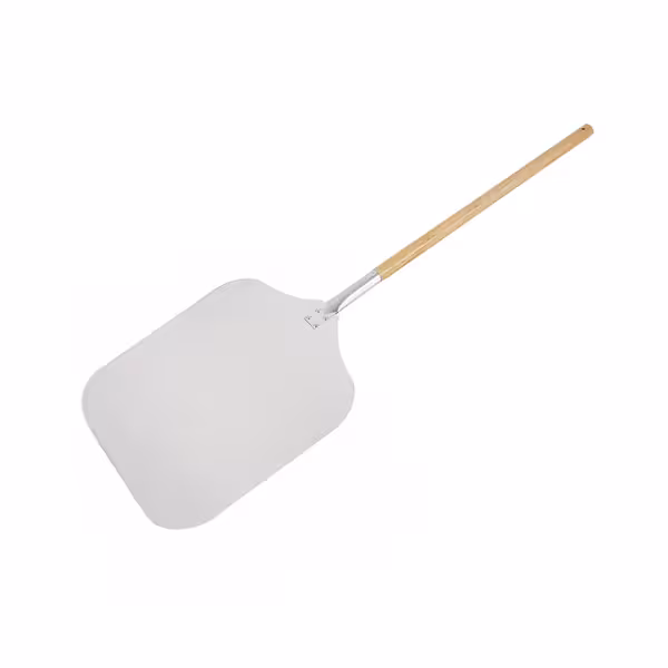 Pravokutna lopata za pizzu - anodizirani aluminij - 305x355 mm - ručka drvena
