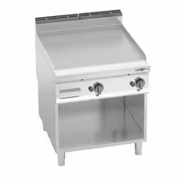 Plinski roštilj - 20,0 kW - Glatka - površina pečenja: 796x667 mm - na otvorenom ormariću - satinirana (Scotch-Brite) završna obrada