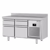 Rashladni pult PREMIUM PLUS - 1468x600 mm - 250 l - s 4 ladica - Ventilirano hlađenje - Podignuti rub
