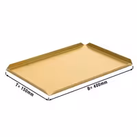 (5 kom) Prezentacijski pladanj - Aluminij - 400x150x10 mm - šampanj