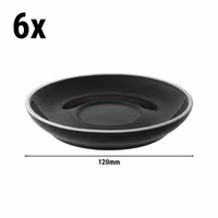 (6 kom) Colors - Tanjurić za kavu - Ø 120 mm - Crna
