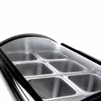 Countertop refrigerated display case - 67L - 765mm - Double glazing - square - for 8x GN 1/6 or 4x GN 1/3