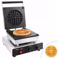 Commercial Waffle Maker - Single - Manual - 1,75 kW - Shape: American waffle - Teflon-coated baking plates
